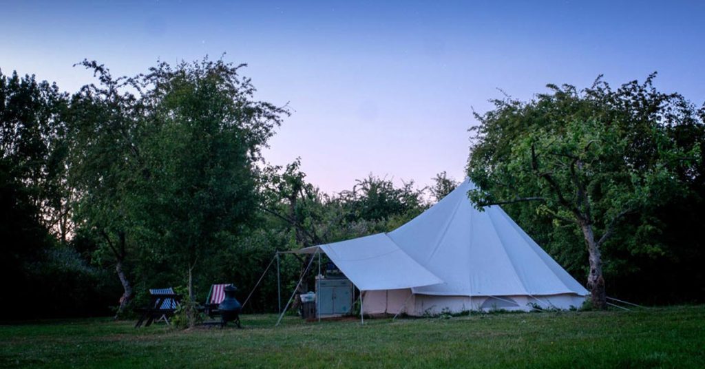 Bell Tent at night